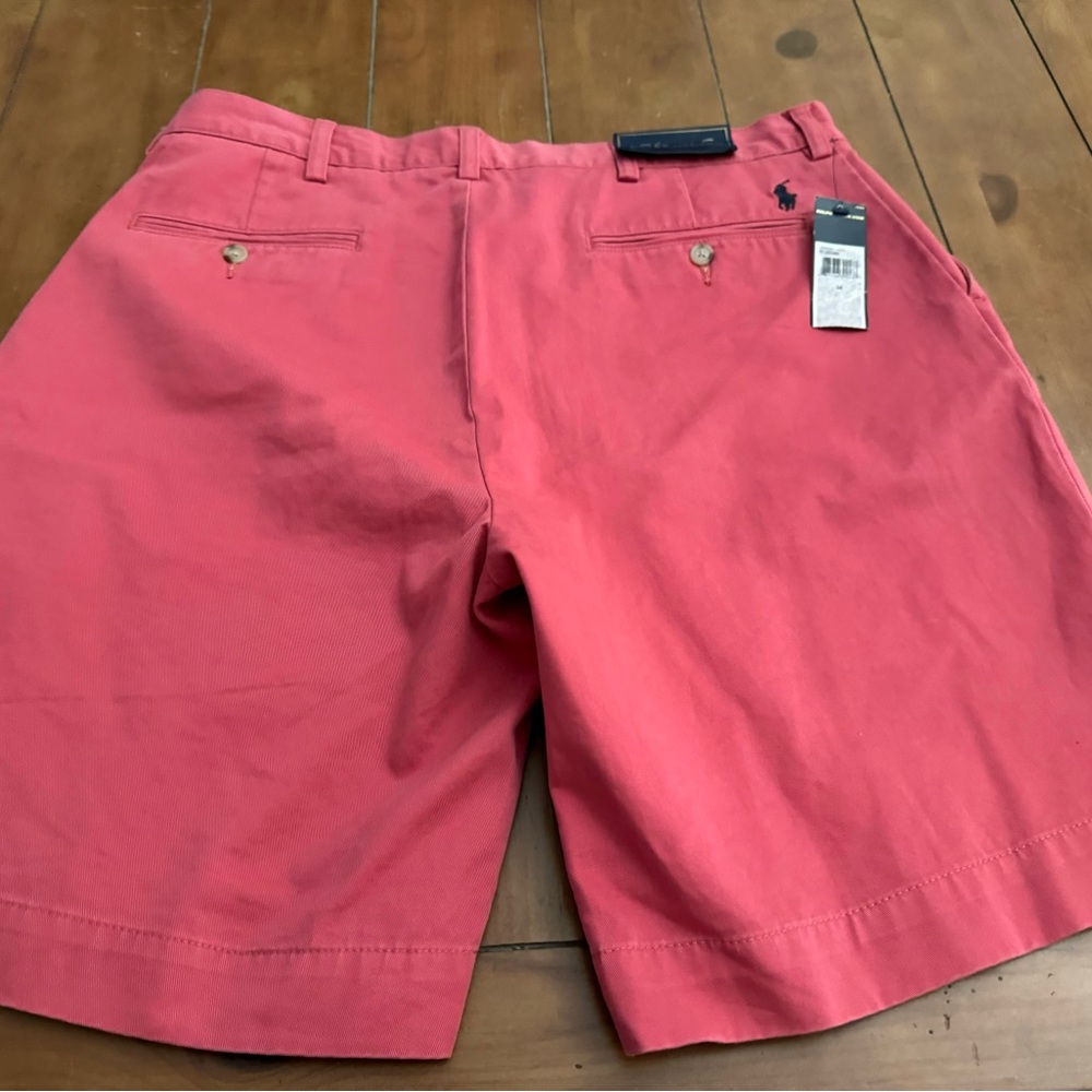 NWT Polo Ralph Lauren Nantucket Red Khaki Flat Front Shorts - Picture 5 of 11